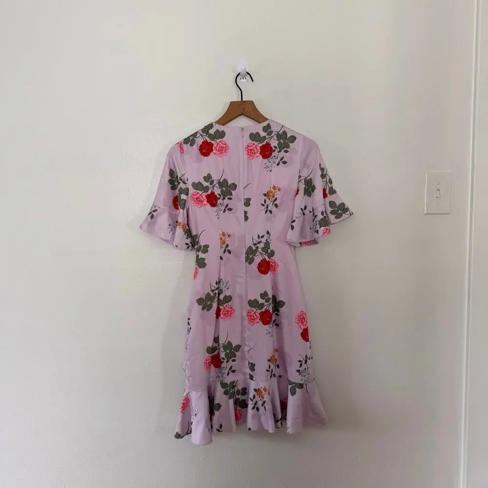 Keepsake Women's Pretty One Floral Mini Dress Lilac Size XS